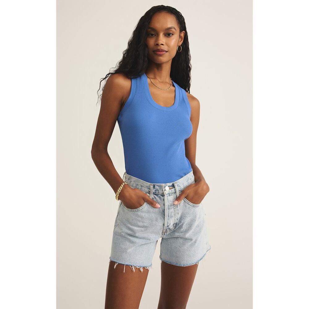 Z Supply Sirena Rib Tank - Bay Blue NWT SIZE S